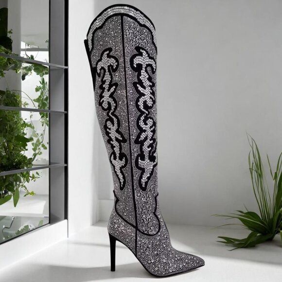 I.N.C. International Concepts Women's Iresa Cowboy Boots Size 5.5M NIB - Picture 2 of 5